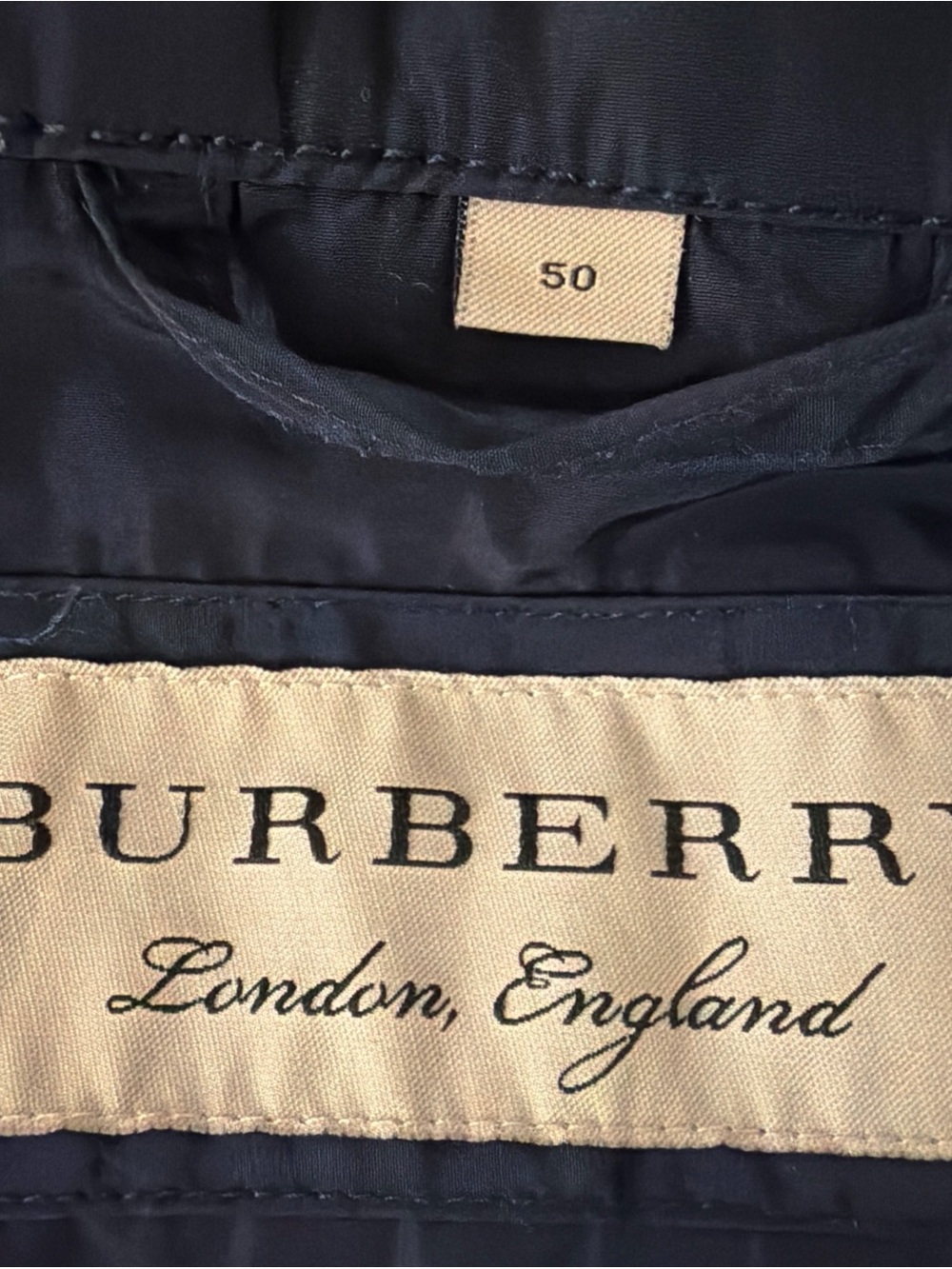 Burberry Navy Lightweight Zip Jacket with stowaway hood - Picture 9 of 14